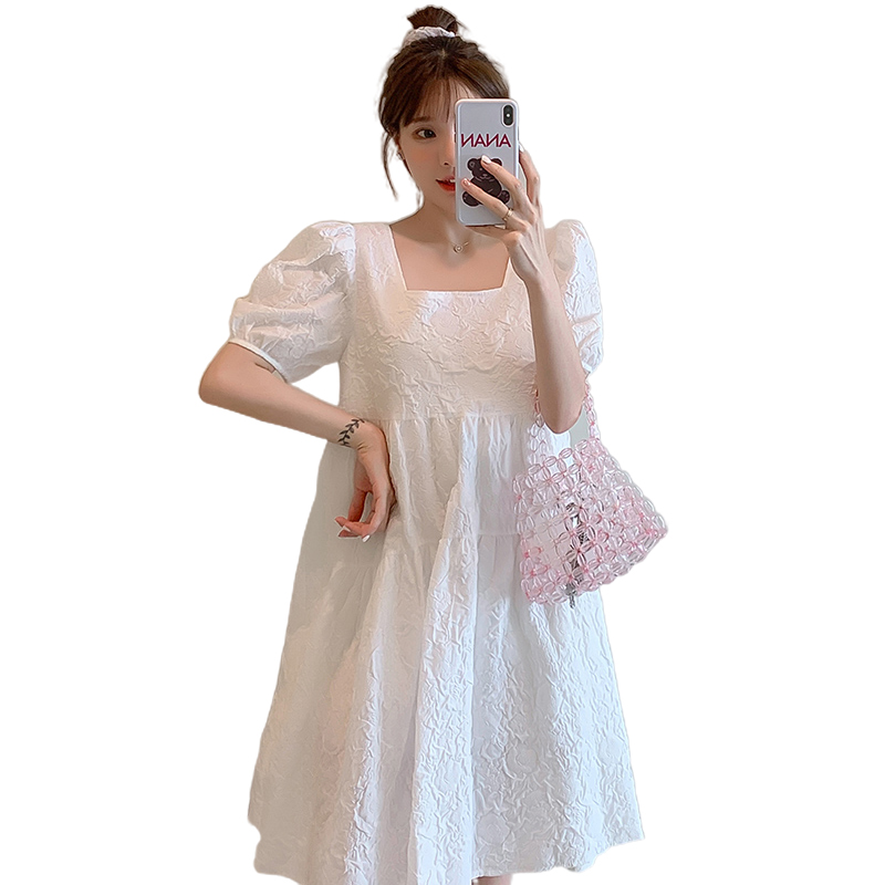 

Maternity Nursing Dress Korean Fashion White Breastfeeding Mini Dresses for Pregnant Women Pregnancy Elegant Clothes Summer 2020