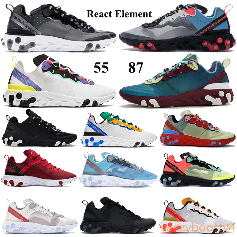 

New React element 87 55 Men Women Running Shoes Anthracite Black Red Orbit Trainers Undercover gold blue red green blue Sneakers EUR 36-45, 11.triple black