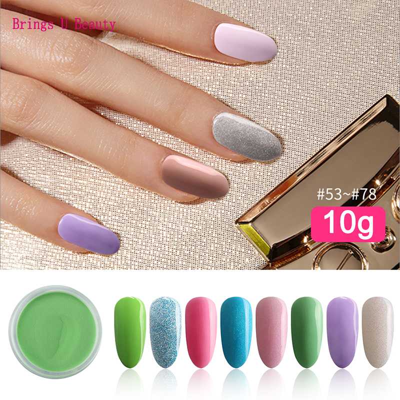 

Very Fine 10g/Box Dipping Powder Without Lamp Cure Nails Dip Powder Gel Nail Color Natural Dry Colors #53-#78