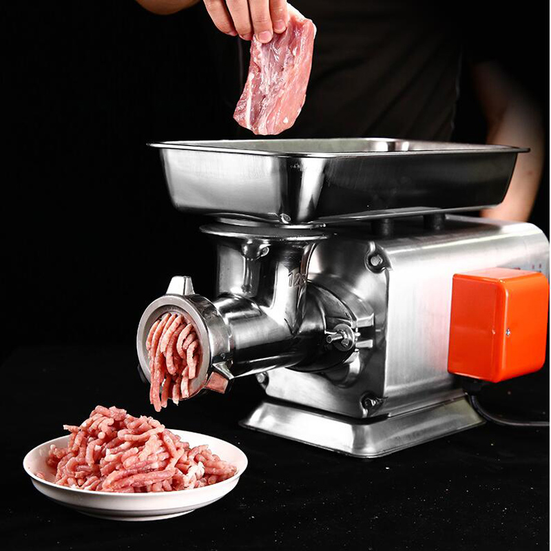 

1100W 220V Commercial 304 Stainless Steel Meat Cutting Machine Tool Cutter Slicer Home Meat Grinder Electric Dicing Machine New