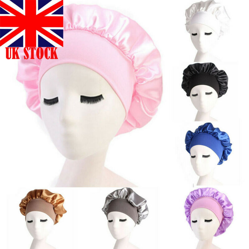 

Women's Satin Solid Sleeping Hat Night Sleep Cap Hair Care Bonnet Nightcap For Women Men Unisex Cap bonnet de nuit