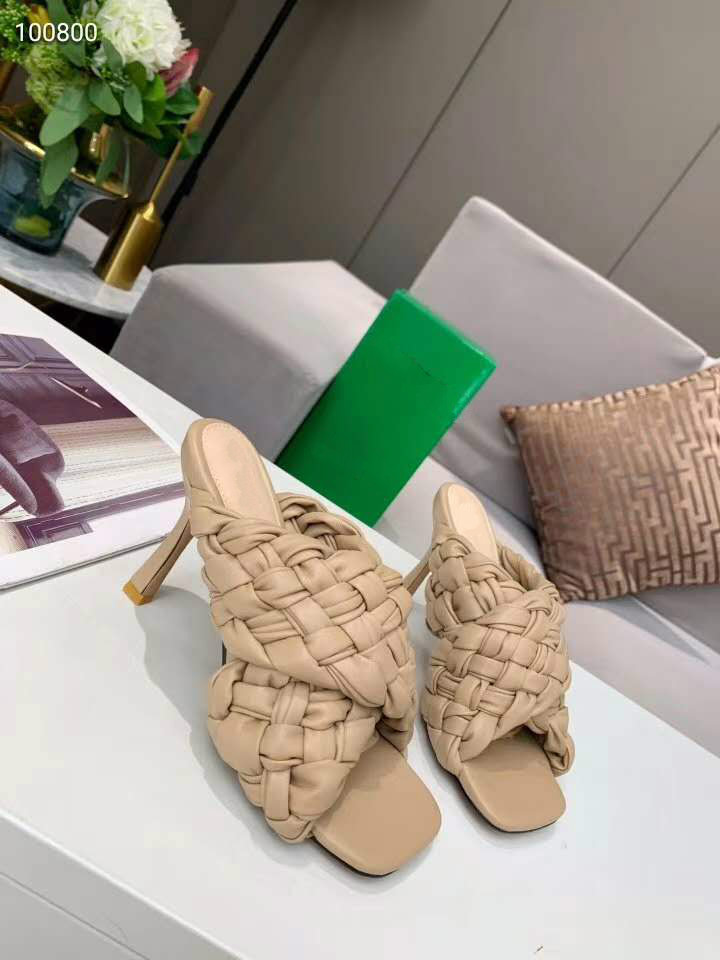 

New 2021 Square Toe Sandals Weave Flip Flops Slippers Women High Heels Sandals Summer Outdoor Ladies Slippers White Big size 35-42, Blue