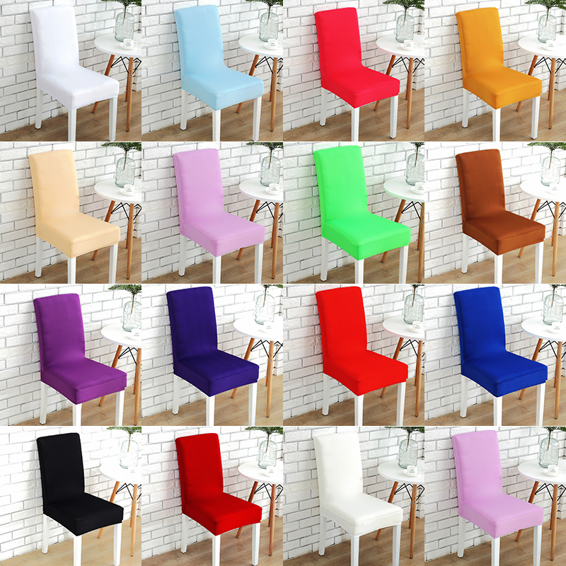 

Spandex Elastic Chair Cover Pure Color Siamese Chair Slipcover Case Computer Office Study Protection Covers Removable