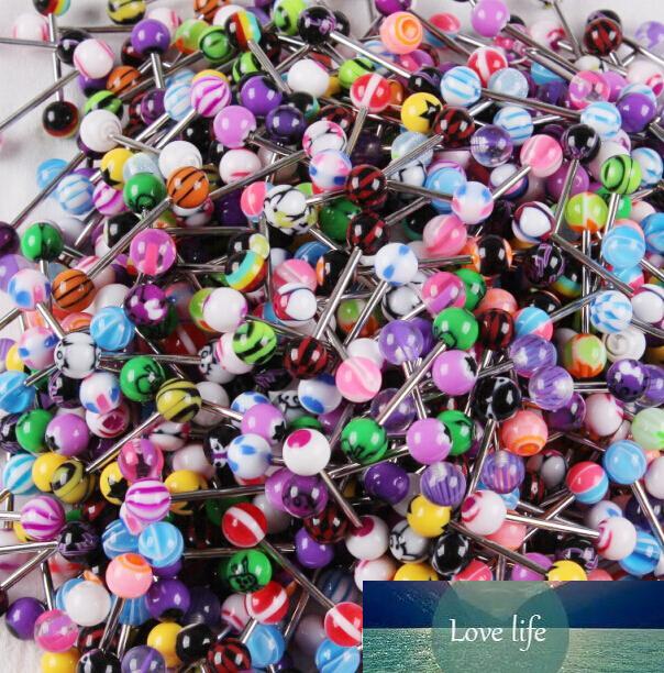 

Mixed Color Acrylic Tongue Stud Ring For Women candy color Piercing tongue piercing Ring Studs Barbell Jewelry Nibble BY