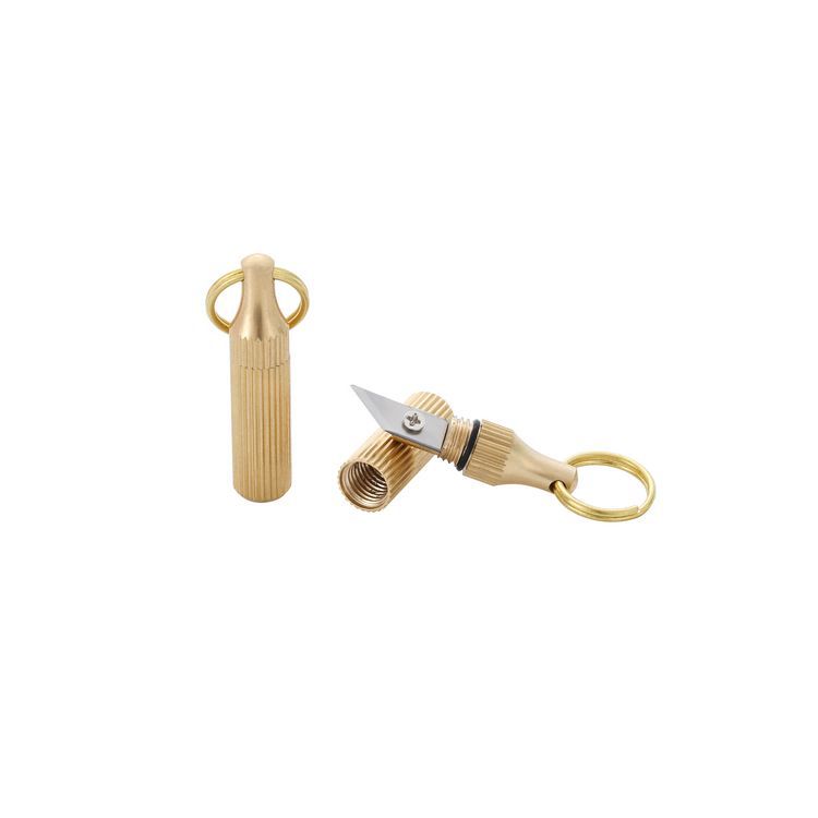 

Hot Mini Knife Small Pendent Knife Brass Box Opener Sharp Blade Portable Hanging Keychain Knives EDC Tool Fruit Knife Outdoor Camping Knives