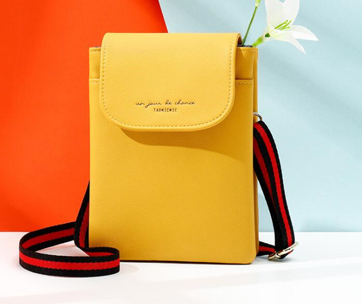 

solid color shoulder bag fashion ladies mobile phone bags simple large capacity women's diagonal