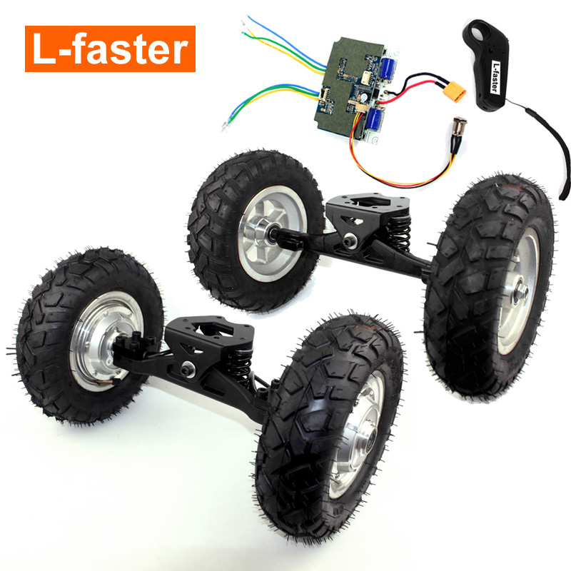 

L-faster 36V Electric Mountain Skateboard Hub Motor Truck Off Road Skateboard Electric Hub Motor Wheel With 9x3.50-5 Tire, Kit 1