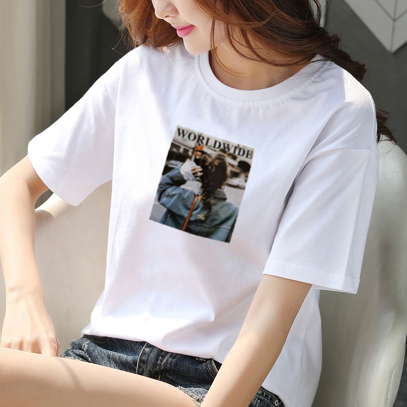 

Worldwid Printing T Shirt Summer Women Short Sleeve Leisure Top Tee Casual Ladies Female T Shirts Plus Size Woman Clothing