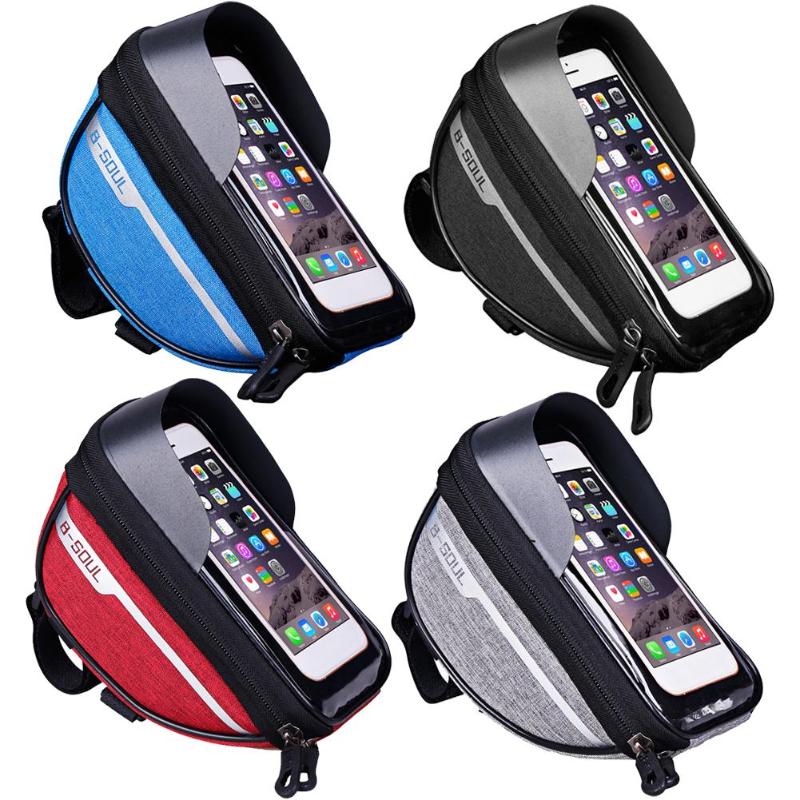 

Cycling Bicycle Bike Head Tube Handlebar Cell Mobile Phone Bag Case Holder Screen Phone Mount Bags Case For 6.5 inch