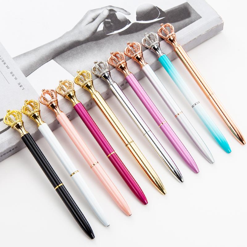 

20pcs/set Cute Kawai Stationery Pen Cute Cartoon Dream Crown Ballpoint Pen Metal Fashion Metal Ballpoint Birthday Gift