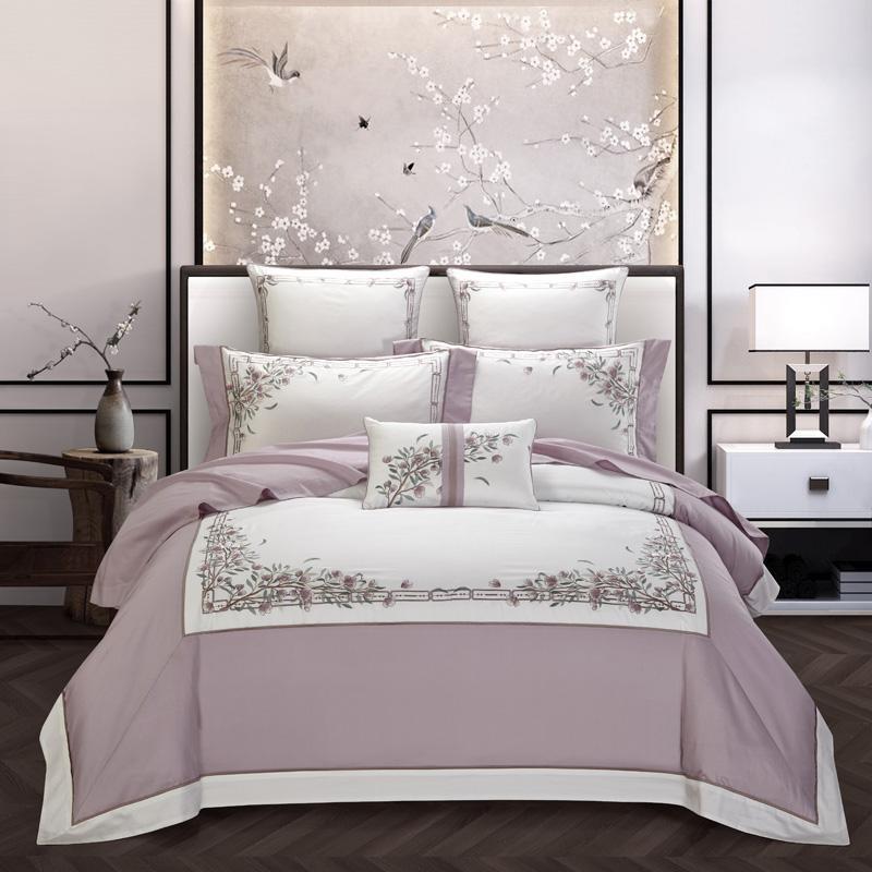 

J2 J/7pcs Egyptian cotton Embroidery Duvet Cover Sets King Size Bedding Sets Pillowcases jogo de cama Bed Linen, 16