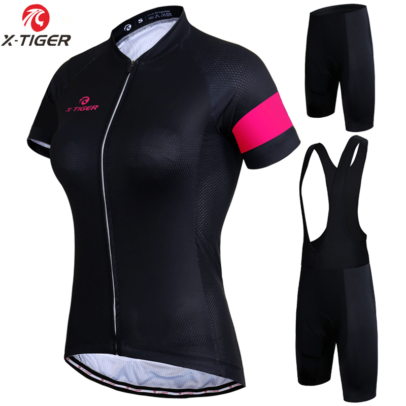 

X-Tiger 4 Colors Women Cycling Clothing Breathable Mountian Bicycle Clothes Cycling Jersey Sets Ropa Ciclismo MTB Bike Clothes