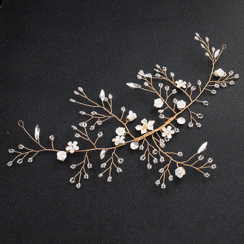 

Simple Style Handmade Crystal Rhinestone Hairband Charming Resin Headband Women Tiara Jewelry Bride Wedding Hair Accrssories XH