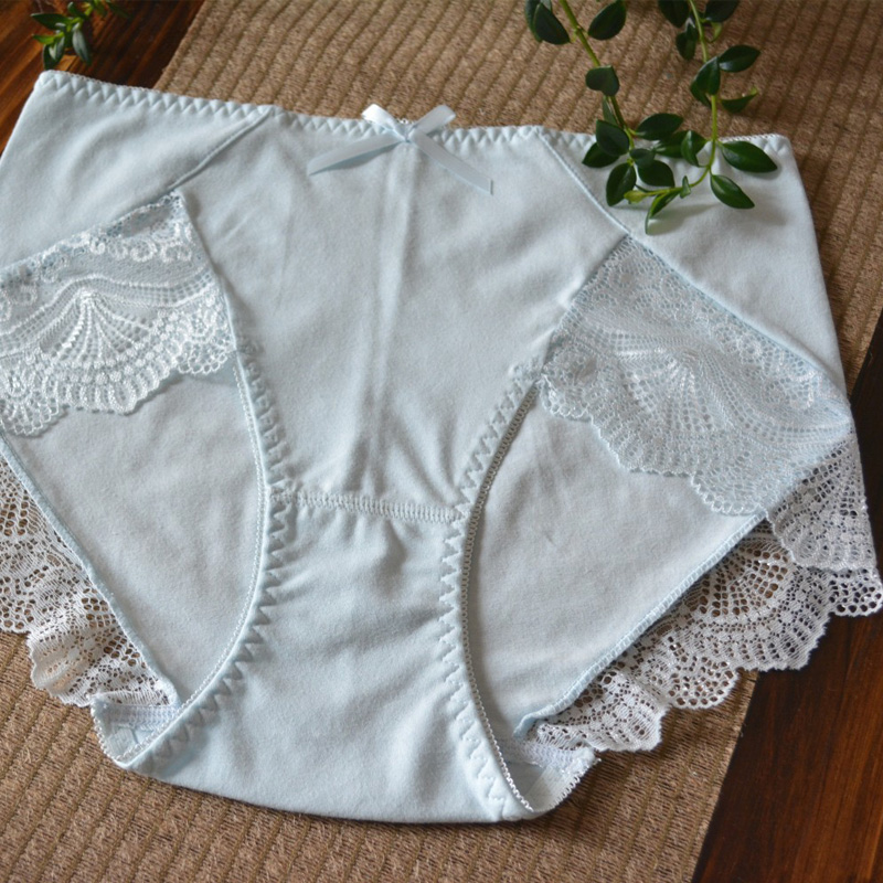 

Lady lace brief pink underware for ladies Cotton Panties Women briefs Comfortable high rise underwear, Black