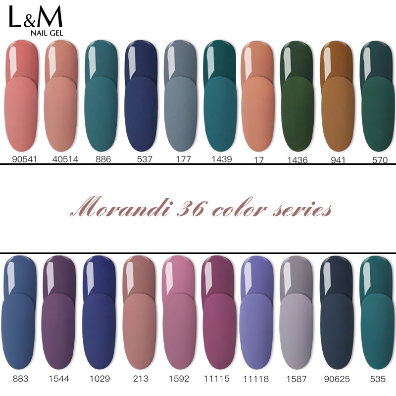 

12 pcs set Gelartist Nails Gel Morandi Color Series Health soak off beauty Last More than a month UV Soak Off Nails Gel polish, Set 3