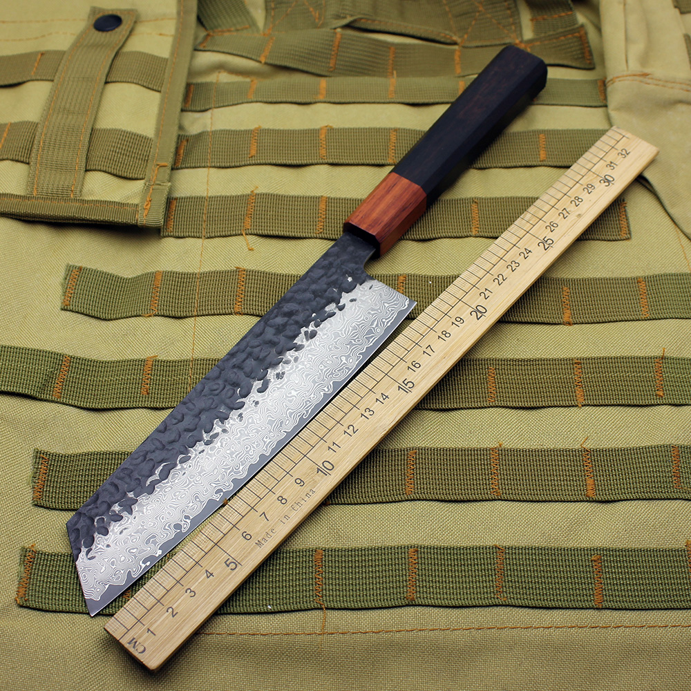 

10 inch "handmade chef knife VG10 Damascus forged steel kitchen knife professional kitchen knife cooking slicing tool geometric