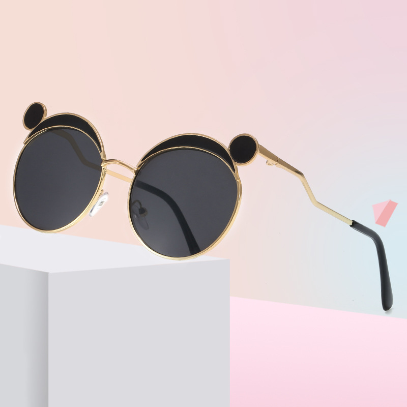 

summer child decorative mirror B122 cartoon bear modelling child ears street snap mirror boom frame sunglasses