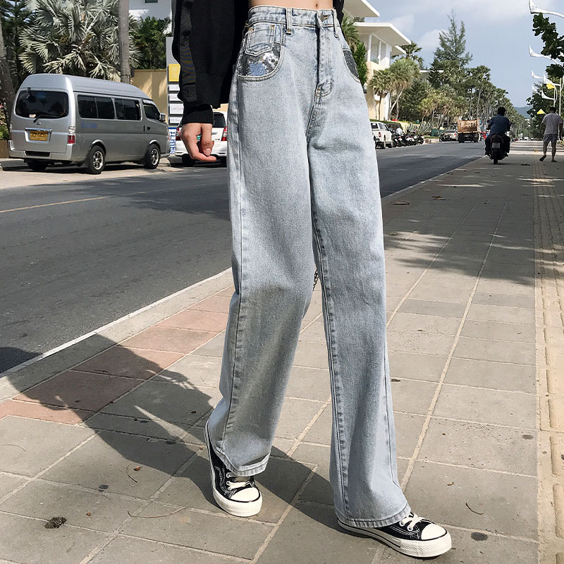 

Cheap wholesale 2020 new Spring Summer Autumn Hot selling women' fashion casual Denim Nethong Daddy Pants FP25320, Mint