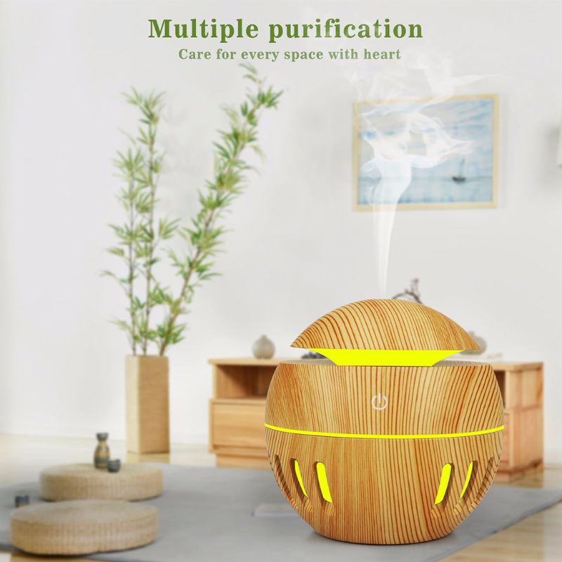 

130ML 7 Color Changing Air Humidifier Aroma Essential Oil Diffuser USB Fogger Mist Maker with LED Night Lamp for Home Office Use