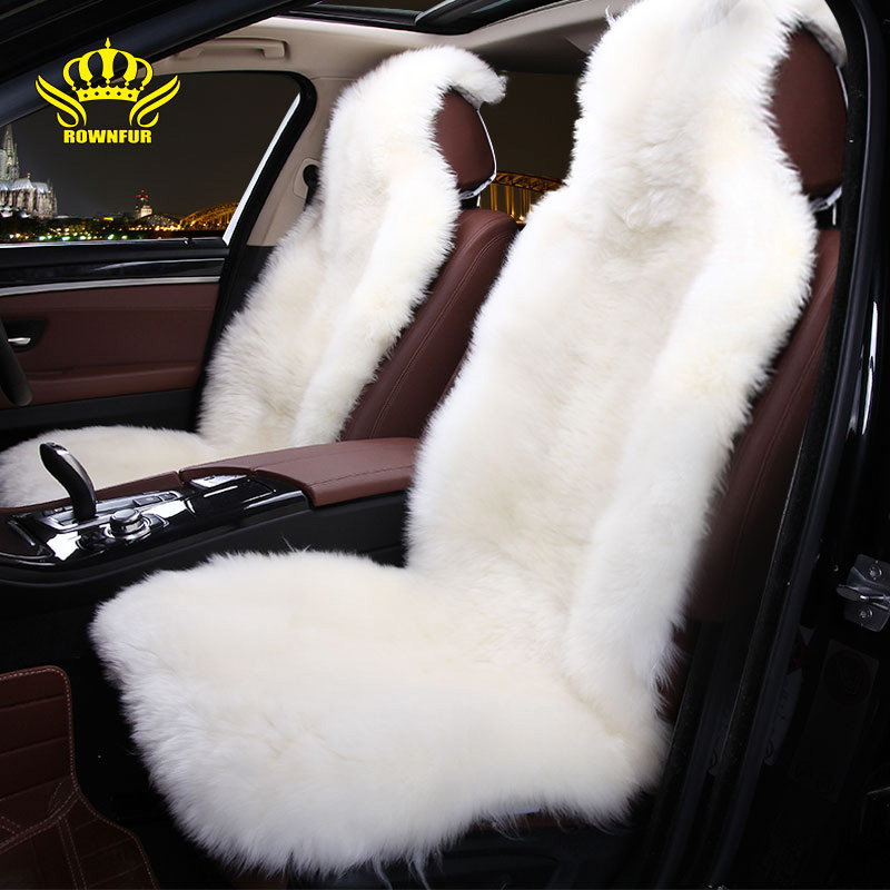 

Luxury sheepskin car seat cover universal car interior autumn winter plush seat covers children send gifts soft cushion