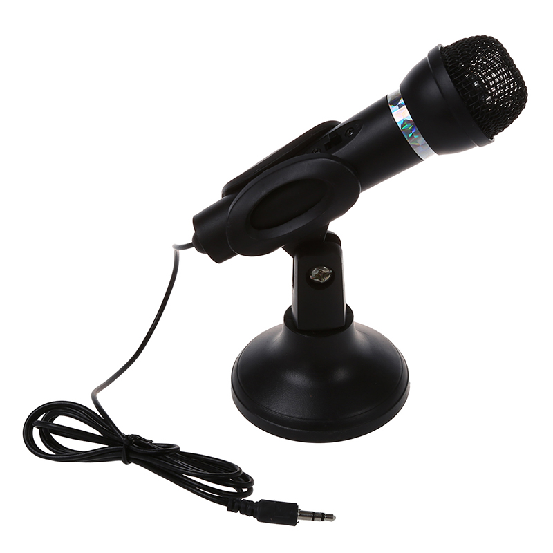 

Omnidirectional Laptop PC Computer 3.5mm Network Stand Mini mini phone Mike Black