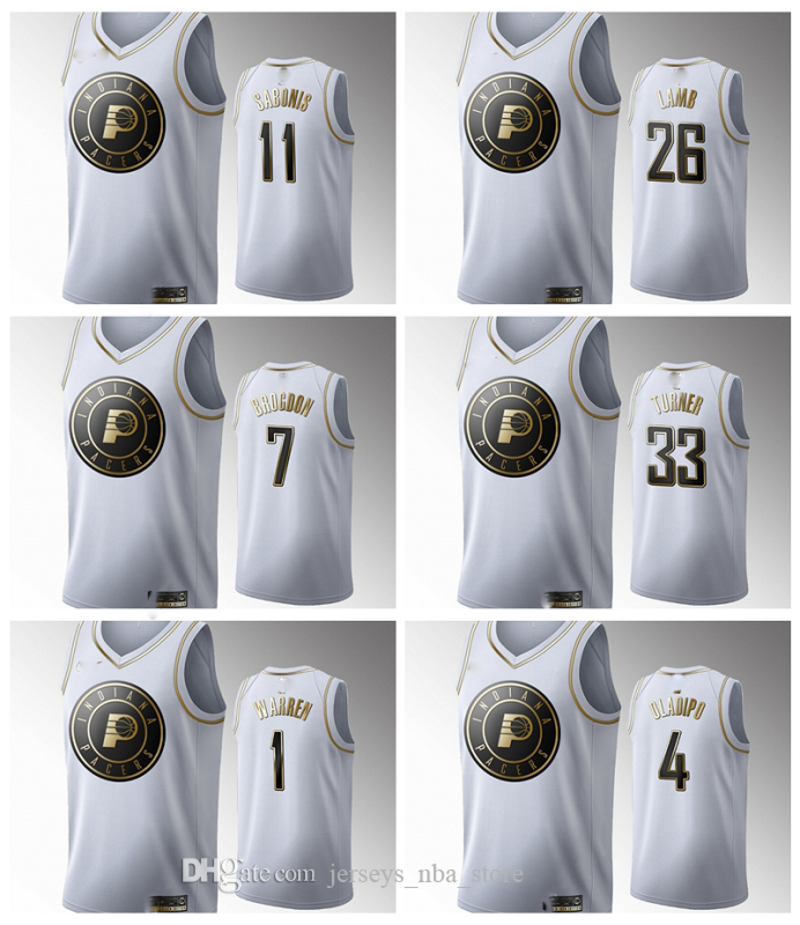

Indiana Pacers Men T.J. Warren Hardwood White Basketball Jersey Domantas Sabonis Malcolm Brogdon Jeremy Lamb Victor Oladipo Turner, Color1
