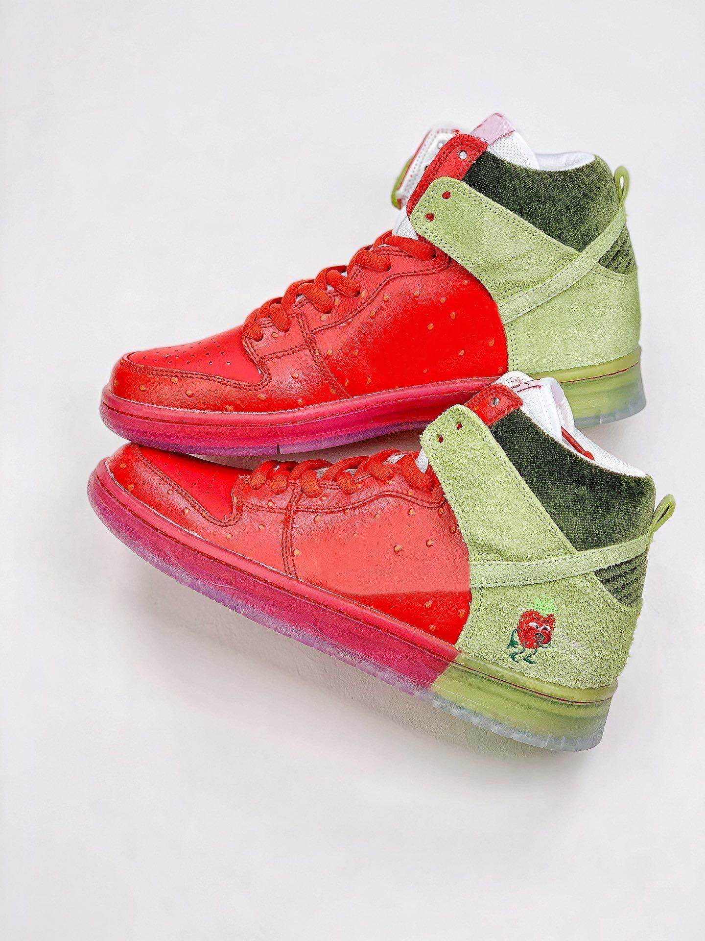 

Best SB Dunk High Strawberry Cough Release Info Skateboarding Shoes Men Women casual Shoes With box free delivery, Red