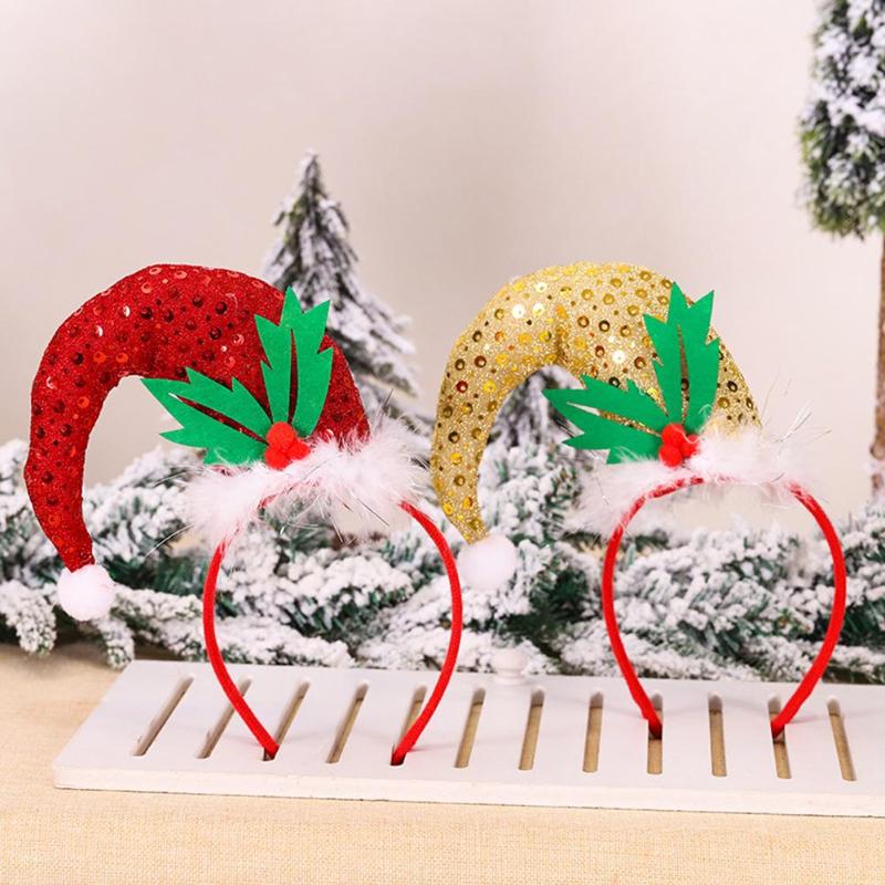 

2020 Christmas Headband Santa Xmas Hair Band Clasp For Children Adults Headwear Head Hoop Hairband Christmas Gift