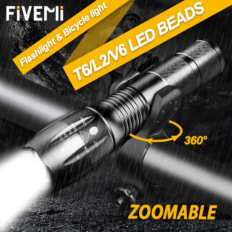 

14000 Lumens V6 L2 T6 LED Bicycle Front Light Set Headlight Bike Lamp Cycling For Bike Lamp Waterproof Zoomable