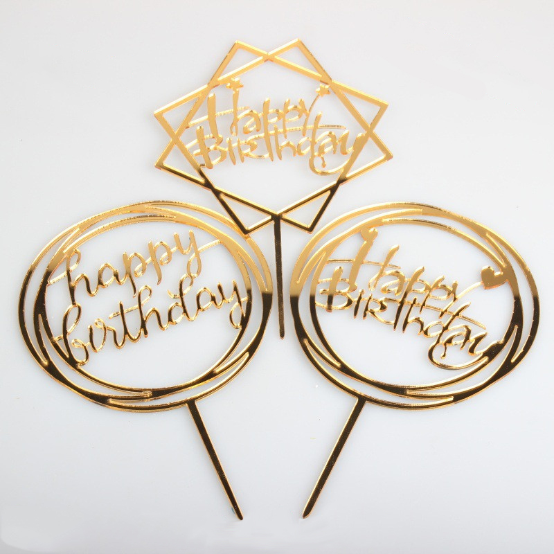 

1 PC High Quality Multi-color Cake Insert Flag Happy Birthday Baking Decoration Party Christmas Supply Decorating Accessories