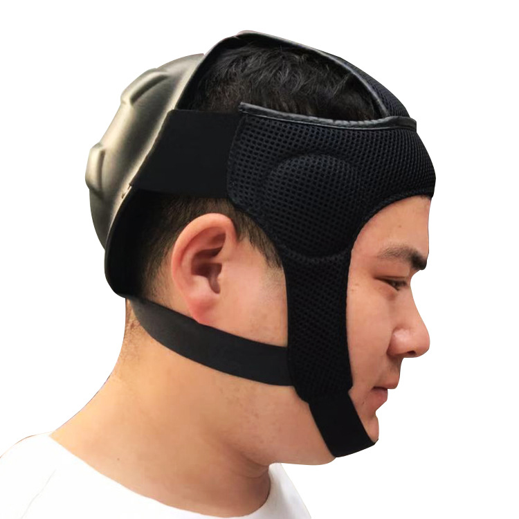 

Taekwondo Sanda Protection Back Brain Fighting Sanda Helmet Boxing Helmet Training Protective Gear Fighting Head, Black