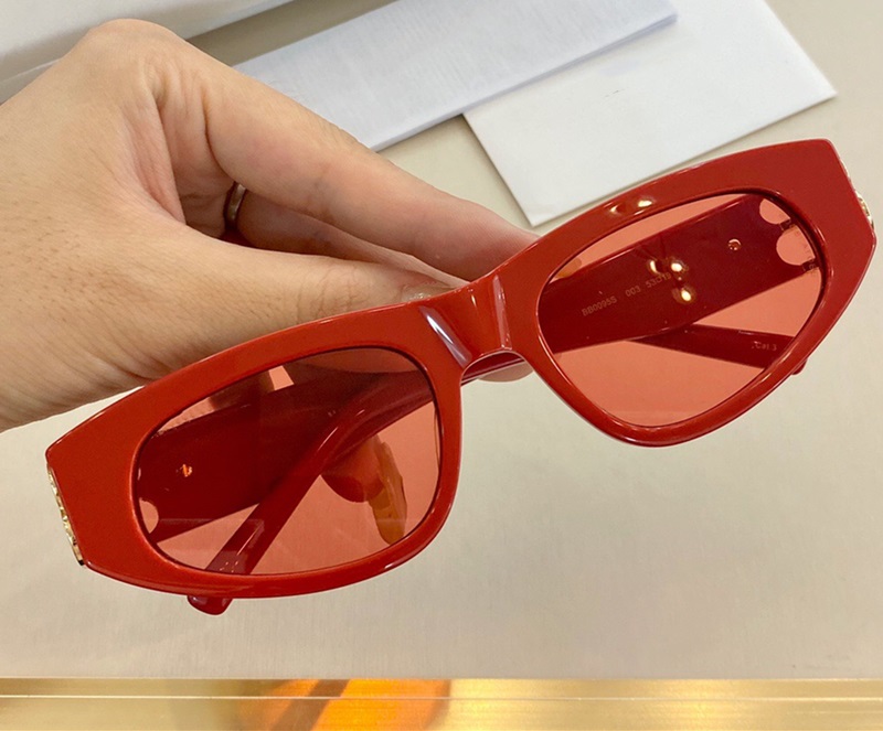 

66s Sunglasses Sunglasses for Women 0095 Butterfly Frame Rimless Glasses Uv400 Protection Noble Style Eyewear with Case