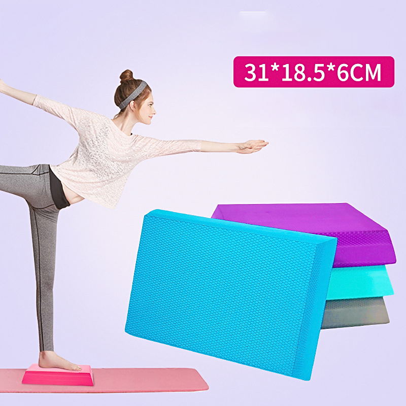 

Trapezoidal Yoga Pad Gym Workout Cushion Wobble Board Pilates Physio Stability Training Mat Indoor Sports Accessories, Blue