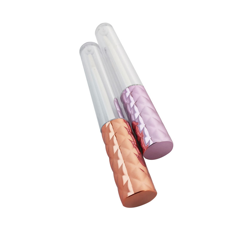 

5ml Purple Lip Glaze Empty Shell Transparent Bottle Circle Lip Gloss Tube Plastic Cosmetic Packaging Container 50pcs/Lot