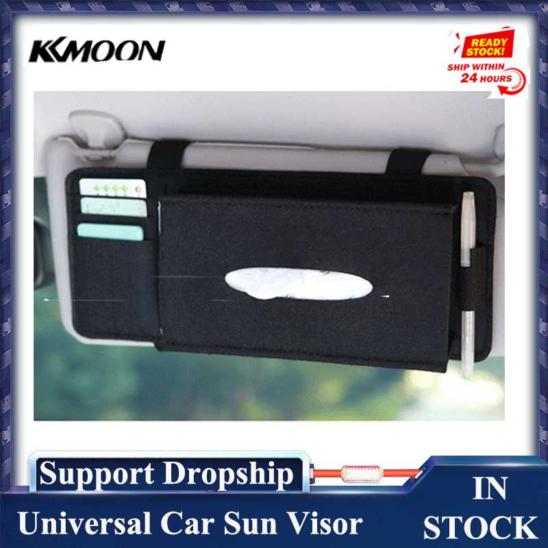 

Car Kit Tissue Box Universal Car Sun Visor Hanging Type Wool Felt Tissue Box Napkin Holder Case Auto Accessories