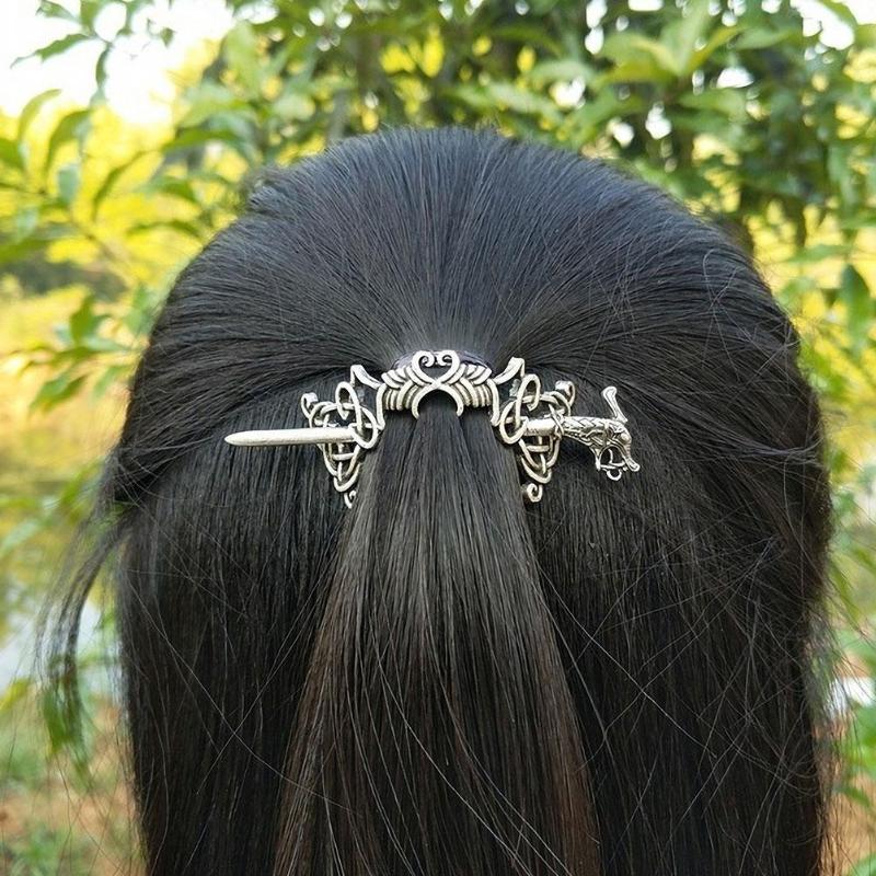 

Vintage Norse Stick Slide Viking Hairpins Celtics Knots Hair Accessories Decorative Women Clip Q2X2