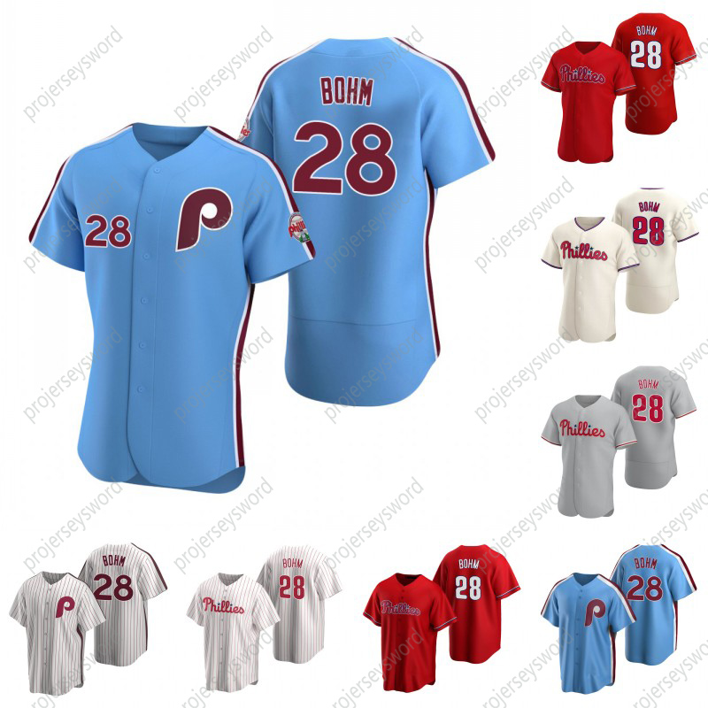 

Philadelphia 28 Alec Bohm Baseball Jersey 100% Stitched Custom Men Women Youth Jerseys White Blue Red Grey S-XXXL, Gray authentic 2020 road jersey