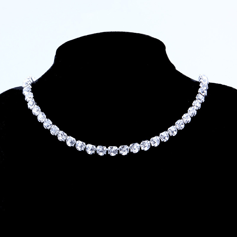 

Luxury Rhinestone Choker Necklace For Women Temperament Collar Mujer Necklace Birthday Gift Fashion Jewelry Accessories
