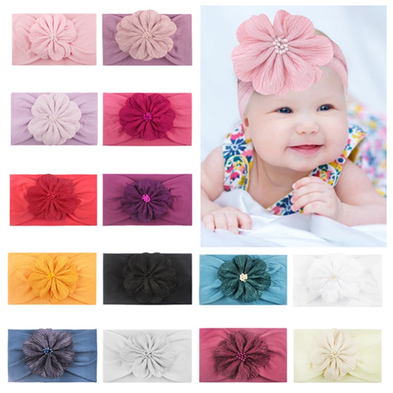 

Infant Headbands Floral Cotton Turbante Headband For Girls Elastic Newborn Baby Girl Headbands Baby Hair Accessories FM, Nl