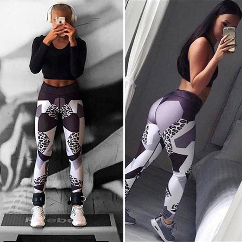 

Spring and Summer Fashion Women Sexy Buttock Lifting Leggings Leopard Prints Elastic Trousers Thin Tight Yoga Sports Pants