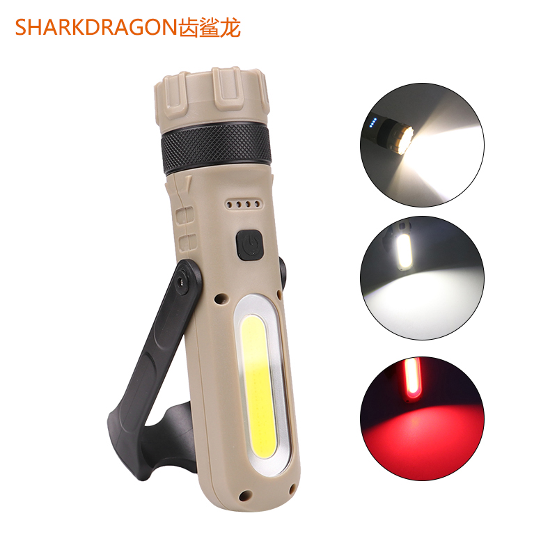 

Super bright LED USB rechargeable Outdoor waterproof camping torch Car repair COB working light With the magnet