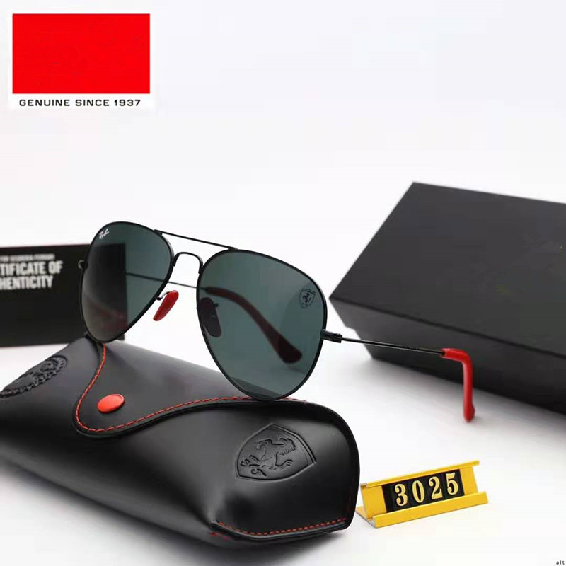 

VR Top Version Sunglasses Metal Frame Polarized Lens UV400 Sports Sun Glasses Fashion Trend Eyeglasses Eyewear With box, White;black