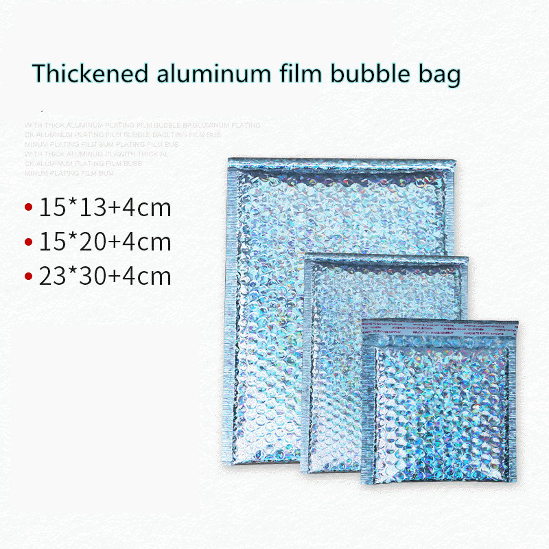 

10PCS Laser Silver Mailing Envelope Bags Packaging Shipping Bubble Mailer Plastic Gift Bag Waterproof Courier Organizer Bag