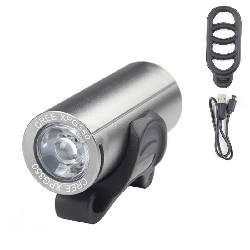 

Accessory Cycling Headlight Led Night Waterproof Super Bright Bicycle Front Light Mini USB Charging Aluminum Alloy