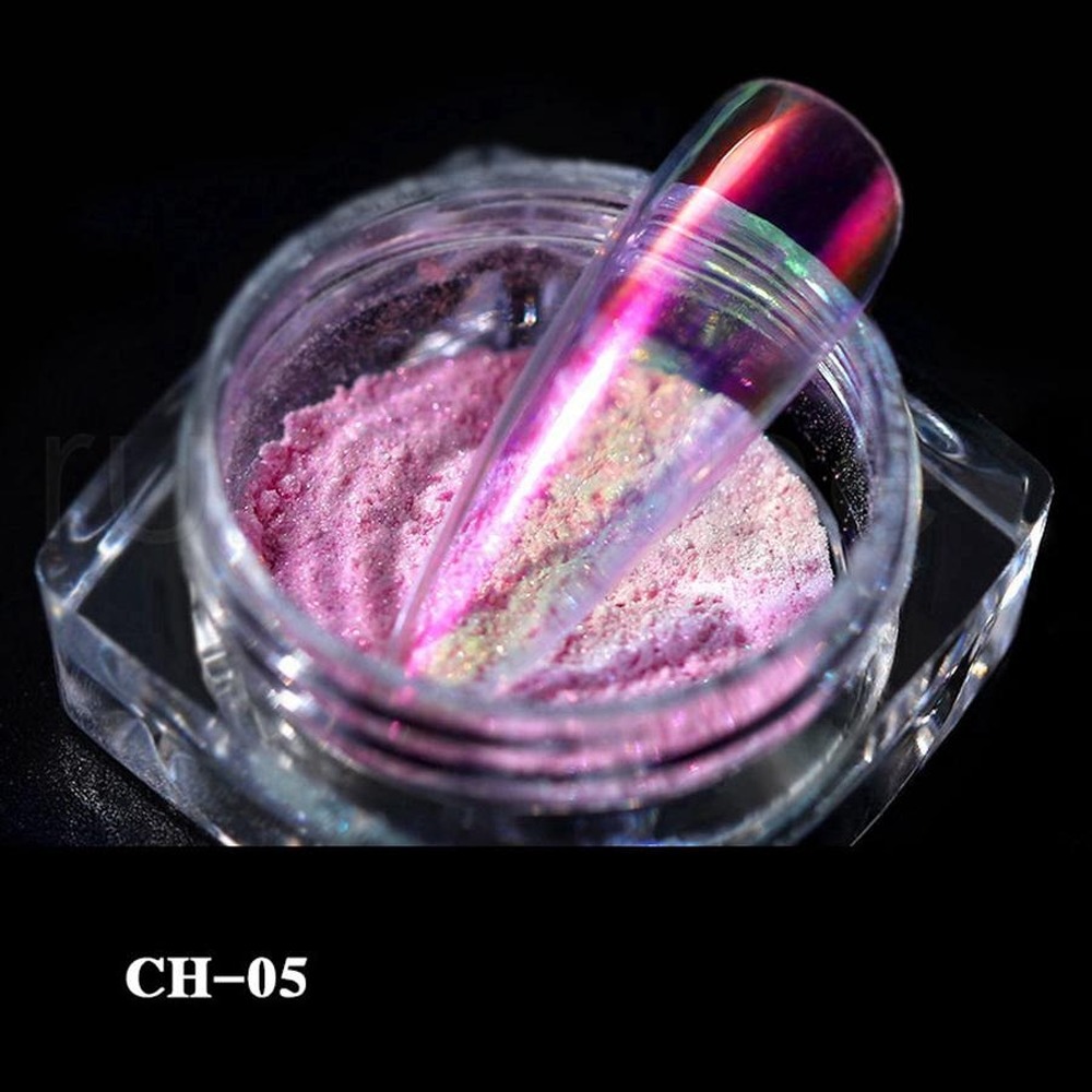 Ice Through Nude Aurora Nail Powder Mermaid Mirror Magic Mirror Powder UV Gel Pigment Laser Nail Art Decorations Mermaid Nail Glitter-image-565876757