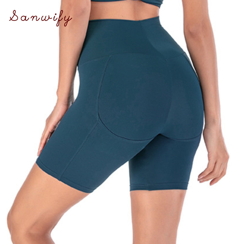 

Sports Shorts Gym Women Biker Shorts Woman Leggings Yoga Push Up Fitness Cycling Women Workout Gym BuShorts, Blue shorts