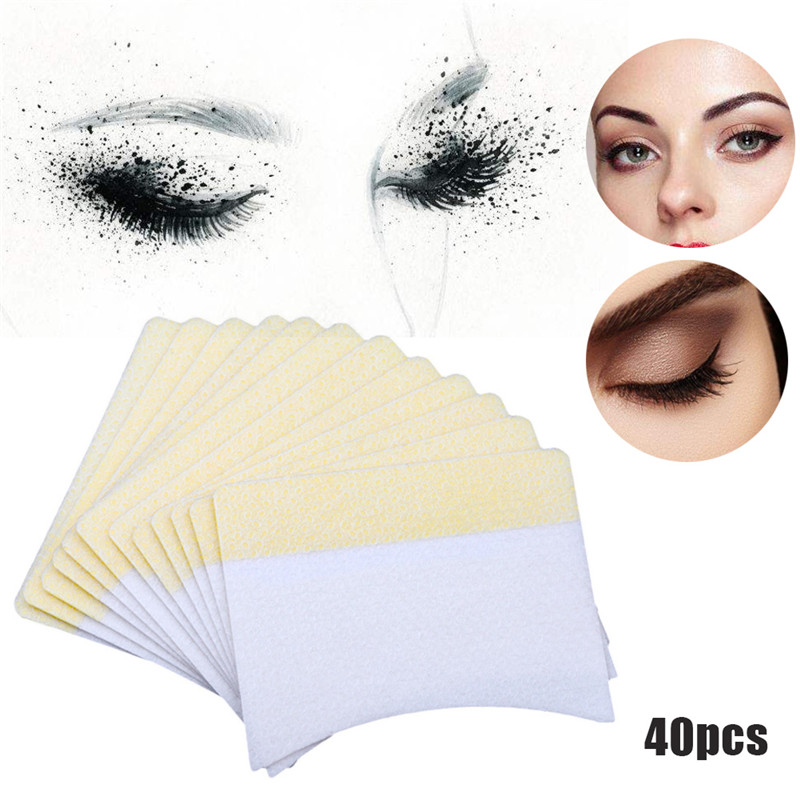 

40/100pcs Disposable Eyelash Extension Glue Removing Cotton Pad Mouth Wipes Patches Makeup Cosmetic Cleaning Tool