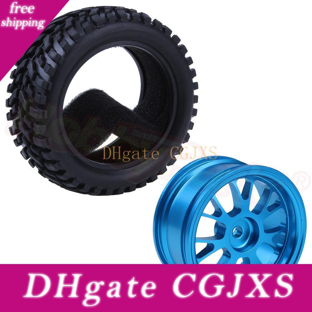Pneumatici per ruote per camion RC pneumatici in metallo blu per pneumatici per ruote RC Aggiornamento per WL 1//18 A959 A979 A969 Auto cingolata RC