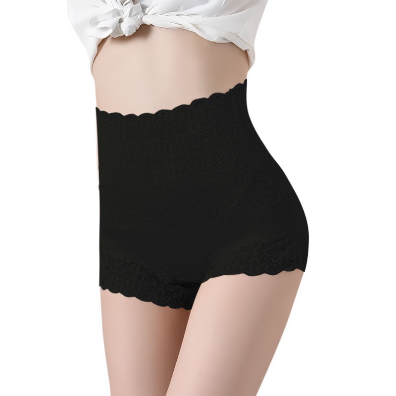 

Soft Seamless Panties Women High-waist Anti-glare Panties Sexy Female Briefs Intimate Lingerie, Black