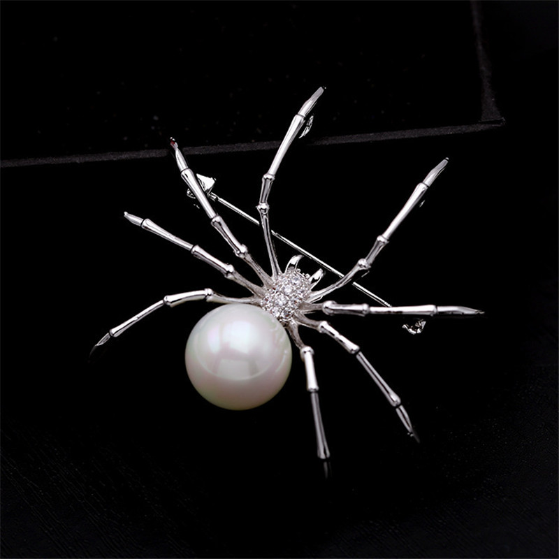 

Luxury Zircon Spider Brooches Pins Jewelry Rhinestone Cubic Zirconias Brooch for Women Men Fashion Bouquet Lapel Pin Jewelry